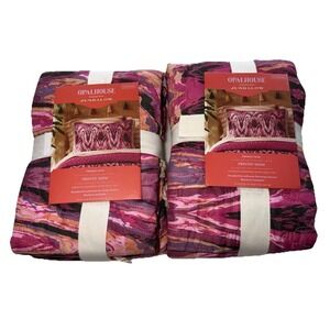 Jungalow Pillow Sham Set of 2  The End Pages Print Fringe Pillow Cases 20x26"